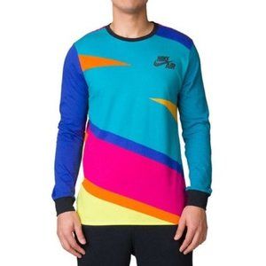 NIKE AIR FUTURA 90s Long Sleeve Shirt Colorblock-L